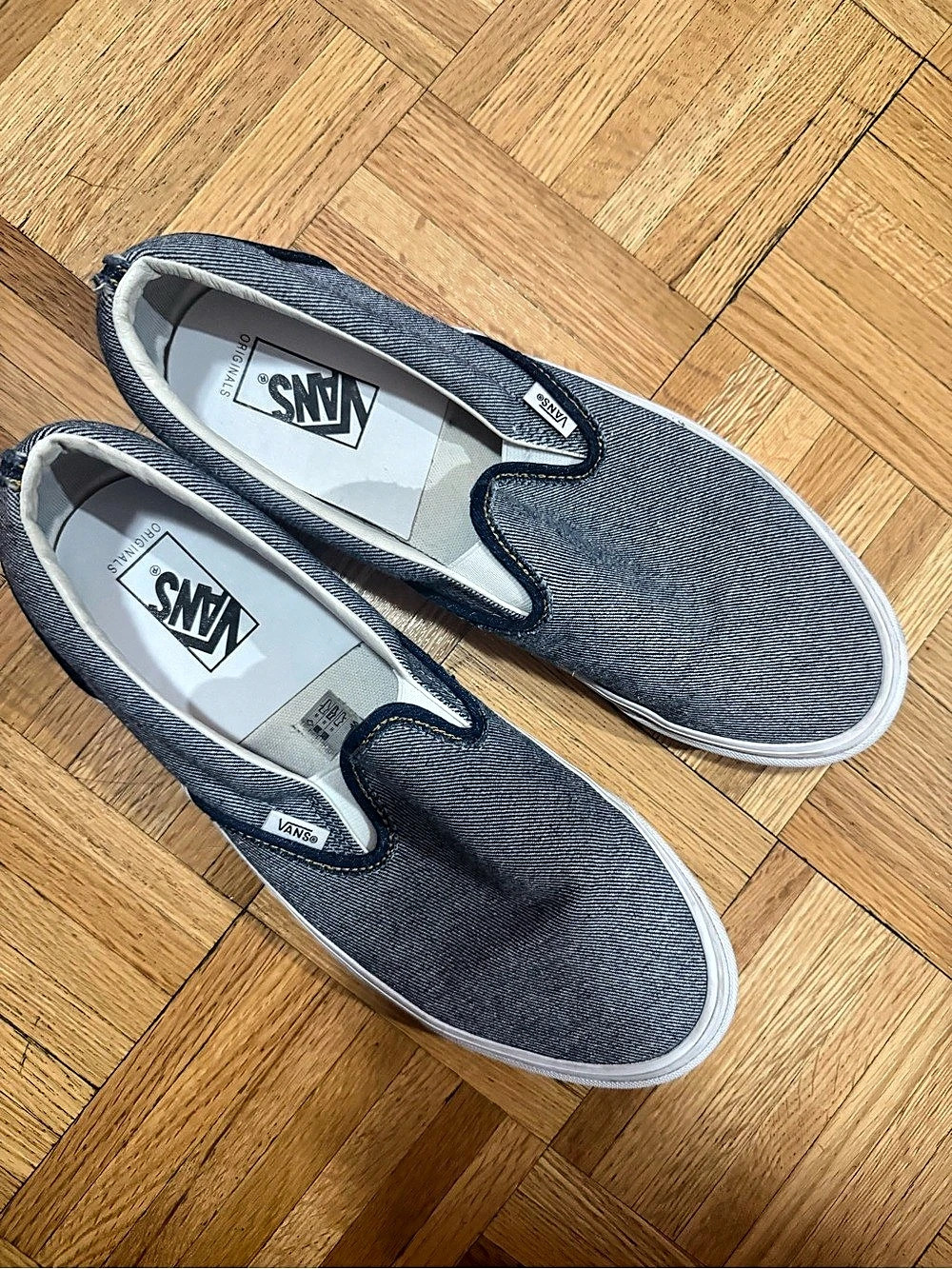 Vans Classic Slip-On Denim Gray Sneakers US 12